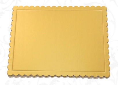 Podložka dortová zlatá vlnka čtverec  35 x 35 cm